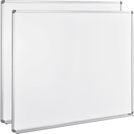 GLOBAL INDUSTRIAL 60W x 48H Magnetic Whiteboard, Steel Surface with Aluminum Frame, 2PK 695646PK